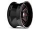 Hartes Metal Strike Gloss Black Milled with Red Tint 6-Lug Wheel; 22x12; -44mm Offset (21-24 Yukon)