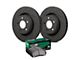 Hawk Performance Talon Cross-Drilled and Slotted Brake Rotor and LTS Pad Kit; Front (05-06 Silverado 1500 w/ Rear Drum Brakes; 07-13 Silverado 1500)