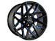 HD Off-Road Wheels Canyon Satin Black Milled with Blue Clear 5-Lug Wheel; 20x10; -25mm Offset (09-18 RAM 1500)