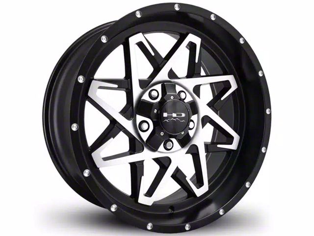HD Off-Road Wheels Caliber Satin Black Machined 6-Lug Wheel; 20x10; -25mm Offset (04-08 F-150)