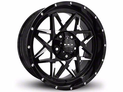 HD Off-Road Wheels Caliber Gloss Black Milled 6-Lug Wheel; 20x10; -25mm Offset (07-13 Sierra 1500)