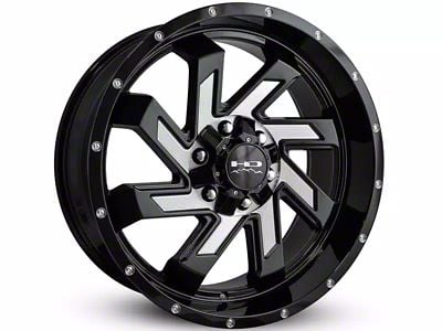 HD Off-Road Wheels SAW Gloss Black Milled 6-Lug Wheel; 20x10; -25mm Offset (07-13 Sierra 1500)