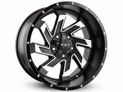 HD Off-Road Wheels SAW Gloss Black Milled 6-Lug Wheel; 22x10; -10mm Offset (07-13 Sierra 1500)