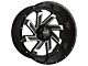 HD Off-Road Wheels SAW Satin Black Machined 6-Lug Wheel; 22x12; -44mm Offset (07-13 Sierra 1500)