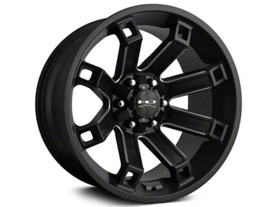 HD Off-Road Wheels Hollow Point Satin Black Milled 6-Lug Wheel; 20x10; -35mm Offset (07-13 Silverado 1500)