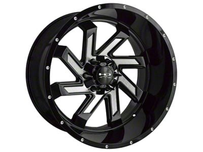 HD Off-Road Wheels SAW Gloss Black Milled 6-Lug Wheel; 20x9; 0mm Offset (07-13 Silverado 1500)