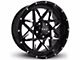 HD Off-Road Wheels Caliber Gloss Black Milled 6-Lug Wheel; 20x9; -10mm Offset (07-14 Yukon)