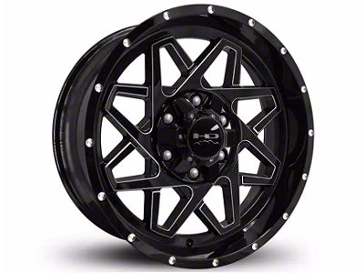 HD Off-Road Wheels Gridlock Gloss Black Milled Wheel; 20x10; -40mm Offset (09-14 F-150)