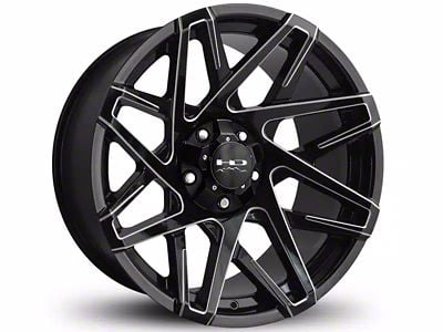 HD Off-Road Wheels Canyon Gloss Black Milled 5-Lug Wheel; 20x10; -25mm Offset (09-18 RAM 1500)