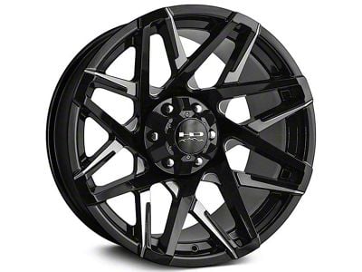 HD Off-Road Wheels Canyon Gloss Black Milled 5-Lug Wheel; 20x10; -25mm Offset (09-18 RAM 1500)