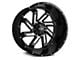 HD Off-Road Wheels SAW Gloss Black Milled 8-Lug Wheel; 22x12; -44mm Offset (11-16 F-250 Super Duty)