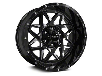 HD Off-Road Wheels Caliber Gloss Black Milled 8-Lug Wheel; 20x10; -25mm Offset (11-16 F-350 Super Duty SRW)