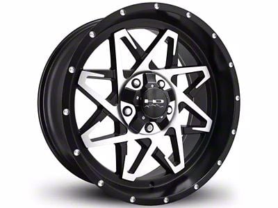 HD Off-Road Wheels Caliber Satin Black Machined 6-Lug Wheel; 20x9; -10mm Offset (14-18 Sierra 1500)