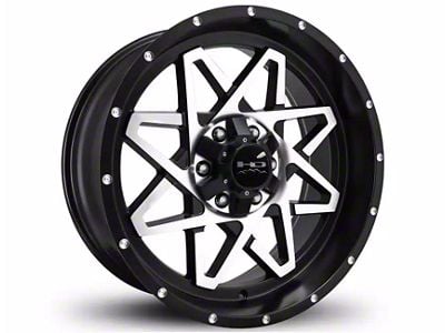 HD Off-Road Wheels Gridlock Satin Black Machined Wheel; 20x9; -10mm Offset (14-18 Sierra 1500)