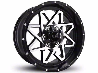 HD Off-Road Wheels Gridlock Satin Black Machined 6-Lug Wheel; 20x10; -25mm Offset (15-20 Tahoe)