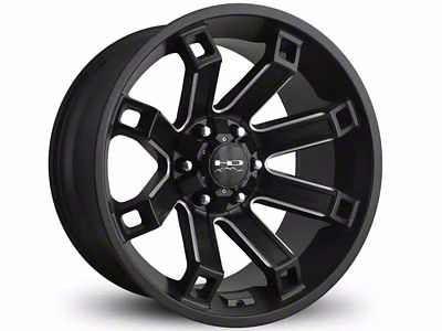 HD Off-Road Wheels Hollow Point Satin Black Milled 6-Lug Wheel; 20x10; -35mm Offset (15-20 Tahoe)