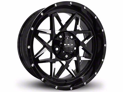 HD Off-Road Wheels Caliber Gloss Black Milled 6-Lug Wheel; 20x10; -40mm Offset (15-20 Yukon)