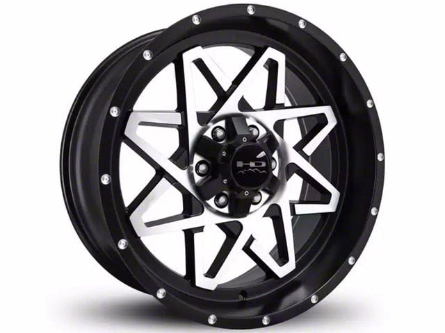 HD Off-Road Wheels Gridlock Satin Black Machined 6-Lug Wheel; 20x10; -25mm Offset (15-20 Yukon)
