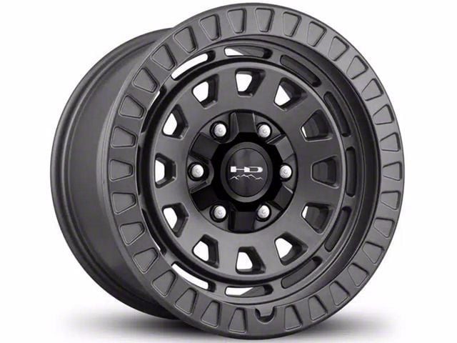HD Off-Road Wheels Venture Satin Dark Gray 6-Lug Wheel; 17x9; 0mm Offset (15-20 Yukon)