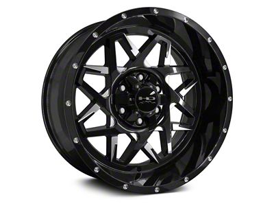 HD Off-Road Wheels Caliber Gloss Black Milled 8-Lug Wheel; 20x10; -25mm Offset (23-24 F-250 Super Duty)