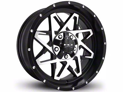 HD Off-Road Wheels Caliber Satin Black Machined 6-Lug Wheel; 20x10; -25mm Offset (2024 Ranger)