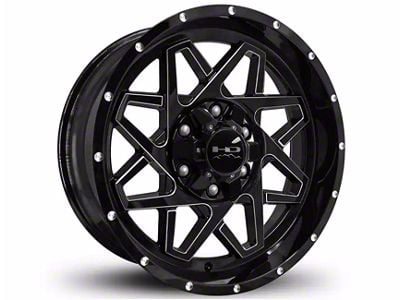 HD Off-Road Wheels Gridlock Gloss Black Milled 6-Lug Wheel; 20x10; -40mm Offset (2024 Ranger)