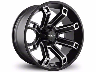 HD Off-Road Wheels Hollow Point Satin Black Milled 6-Lug Wheel; 20x10; -35mm Offset (2024 Ranger)