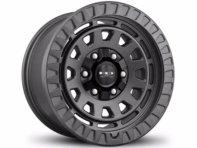 HD Off-Road Wheels Venture Satin Dark Gray 6-Lug Wheel; 17x9; -12mm Offset (2024 Ranger)