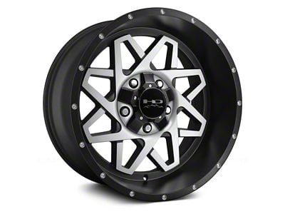 HD Off-Road Wheels Gridlock Satin Black Machined 5-Lug Wheel; 20x10; -25mm Offset (94-01 RAM 1500)