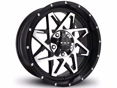 HD Off-Road Wheels Caliber Satin Black Machined 6-Lug Wheel; 20x10; -25mm Offset (99-06 Silverado 1500)