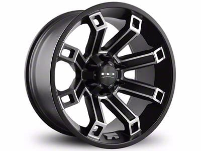 HD Off-Road Wheels Hollow Point Satin Black Milled 6-Lug Wheel; 20x10; -35mm Offset (23-24 Canyon)