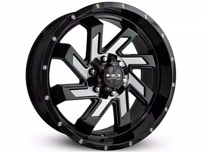 HD Off-Road Wheels SAW Gloss Black Milled Edges Wheel; 22x10; -10mm Offset (23-24 Colorado)