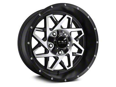 HD Off-Road Wheels Caliber Satin Black Machined 5-Lug Wheel; 20x9; 0mm Offset (05-11 Dakota)