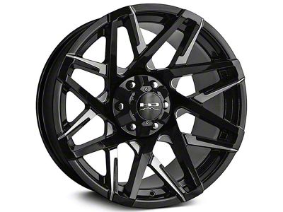 HD Off-Road Wheels Canyon Gloss Black Milled 6-Lug Wheel; 20x10; -25mm Offset (19-24 RAM 1500)