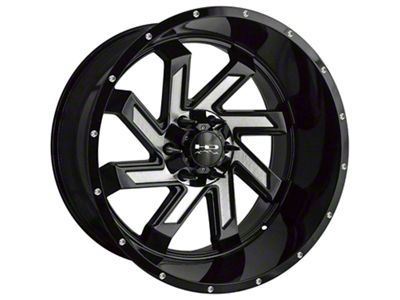 HD Off-Road Wheels SAW Gloss Black Milled 6-Lug Wheel; 22x12; -44mm Offset (19-24 RAM 1500)