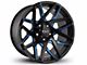 HD Off-Road Wheels Canyon Satin Black Milled with Blue Clear 6-Lug Wheel; 20x10; -25mm Offset (19-23 Ranger)