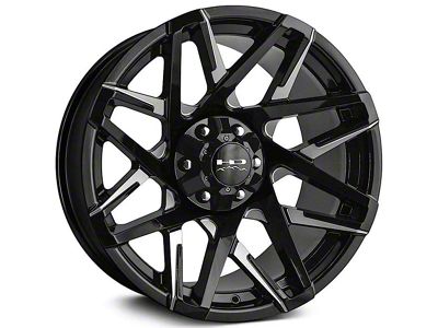 HD Off-Road Wheels Canyon Gloss Black Milled 6-Lug Wheel; 20x10; -25mm Offset (19-24 Sierra 1500)