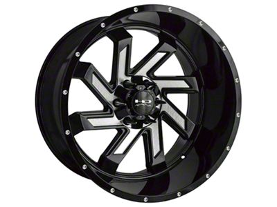 HD Off-Road Wheels SAW Gloss Black Milled 6-Lug Wheel; 22x12; -44mm Offset (19-24 Sierra 1500)