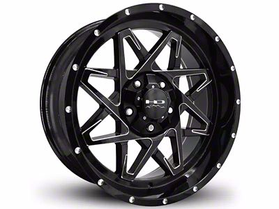 HD Off-Road Wheels Caliber Gloss Black 8-Lug Wheel; 20x12; -50mm Offset (20-24 Sierra 2500 HD)