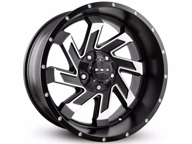 HD Off-Road Wheels SAW Satin Black Machined 6-Lug Wheel; 20x9; 0mm Offset (21-24 Yukon)