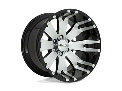 HELO HE917 Gloss Black Machined 8-Lug Wheel; 20x10; -18mm Offset (01-06 Sierra 3500 HD SRW)