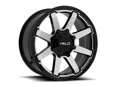 HELO HE909 Gloss Black Machined 5-Lug Wheel; 18x9; 0mm Offset (02-08 RAM 1500, Excluding Mega Cab)