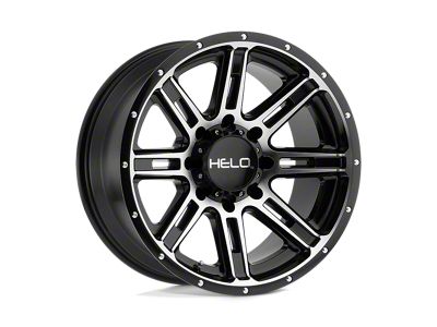 HELO HE900 Gloss Black Machined 8-Lug Wheel; 20x10; -24mm Offset (03-09 RAM 3500 SRW)