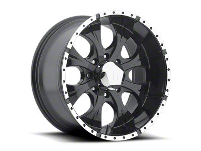 HELO HE791 MAXX Gloss Black Machined 6-Lug Wheel; 17x9; 18mm Offset (07-13 Sierra 1500)