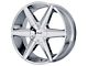 HELO HE887 Chrome 6-Lug Wheel; 22x9; 38mm Offset (07-13 Sierra 1500)