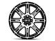 HELO HE900 Gloss Black Machined 6-Lug Wheel; 17x9; -12mm Offset (07-13 Sierra 1500)