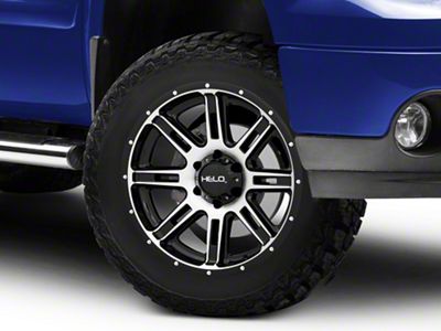 HELO HE900 Gloss Black Machined 6-Lug Wheel; 20x9; 0mm Offset (07-13 Sierra 1500)