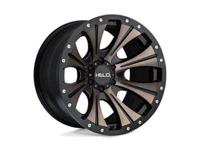 HELO HE901 Satin Black Dark Tint 6-Lug Wheel; 20x12; -44mm Offset (07-13 Sierra 1500)