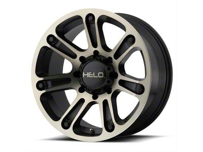 HELO HE904 Satin Black Machined with Dark Tint 6-Lug Wheel; 20x9; 18mm Offset (07-13 Sierra 1500)