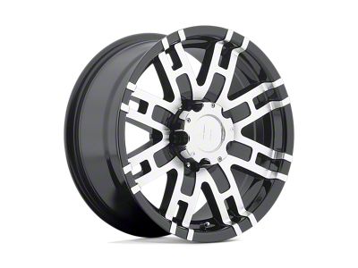 HELO HE835 Gloss Black Machined 6-Lug Wheel; 17x8; 0mm Offset (07-13 Silverado 1500)